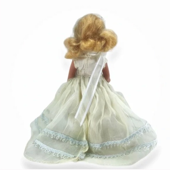 Nancy Ann Storybook Doll bisque 5.5 in 5 joints 1940s white gown and “pearls” - Picture 4 of 5